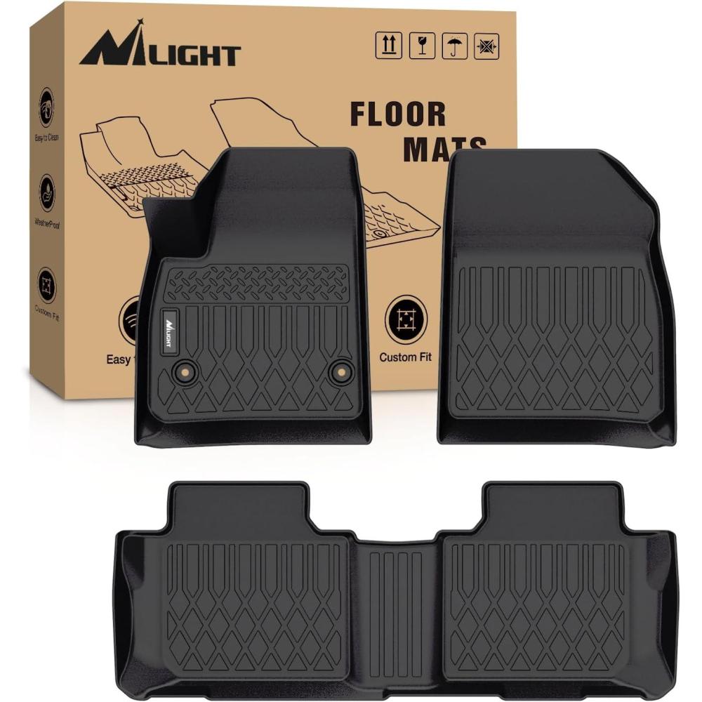 imageNilight TPE Floor Mats for 2021 2022 2023 2024 2025 Chevy Chevrolet Tahoe GMC Yukon Cadillac Escalade Bench Seating All Weather Custom Fit Heavy Duty Floor Liners20192024 Chevy Blazer