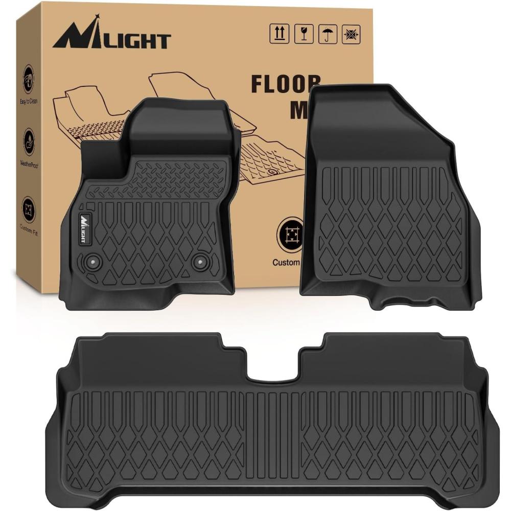 imageNilight TPE Floor Mats for 2021 2022 2023 2024 2025 Chevy Chevrolet Tahoe GMC Yukon Cadillac Escalade Bench Seating All Weather Custom Fit Heavy Duty Floor Liners20222024 Chevy Bolt EUV