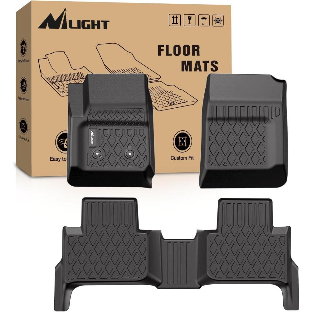 imageNilight TPE Floor Mats for 2021 2022 2023 2024 2025 Chevy Chevrolet Tahoe GMC Yukon Cadillac Escalade Bench Seating All Weather Custom Fit Heavy Duty Floor Liners20152022 Chevy Colorado GMC CanyonCrew cab