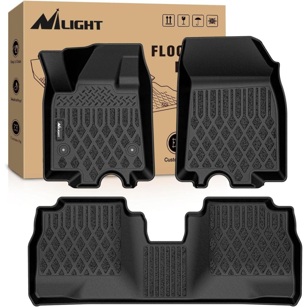 imageNilight TPE Floor Mats for 2021 2022 2023 2024 2025 Chevy Chevrolet Tahoe GMC Yukon Cadillac Escalade Bench Seating All Weather Custom Fit Heavy Duty Floor Liners20242026 Chevy Equinox EV