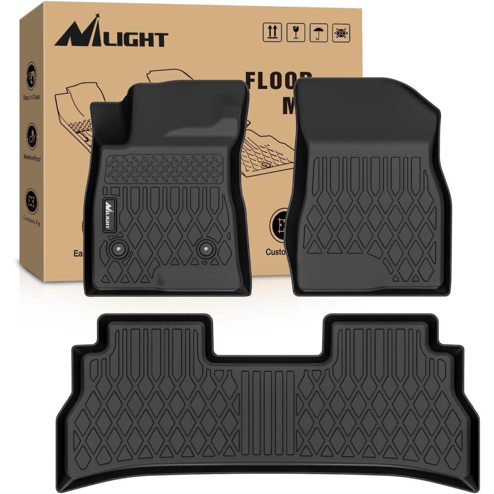 imageNilight TPE Floor Mats for 2021 2022 2023 2024 2025 Chevy Chevrolet Tahoe GMC Yukon Cadillac Escalade Bench Seating All Weather Custom Fit Heavy Duty Floor Liners20242026 Chevy Trax