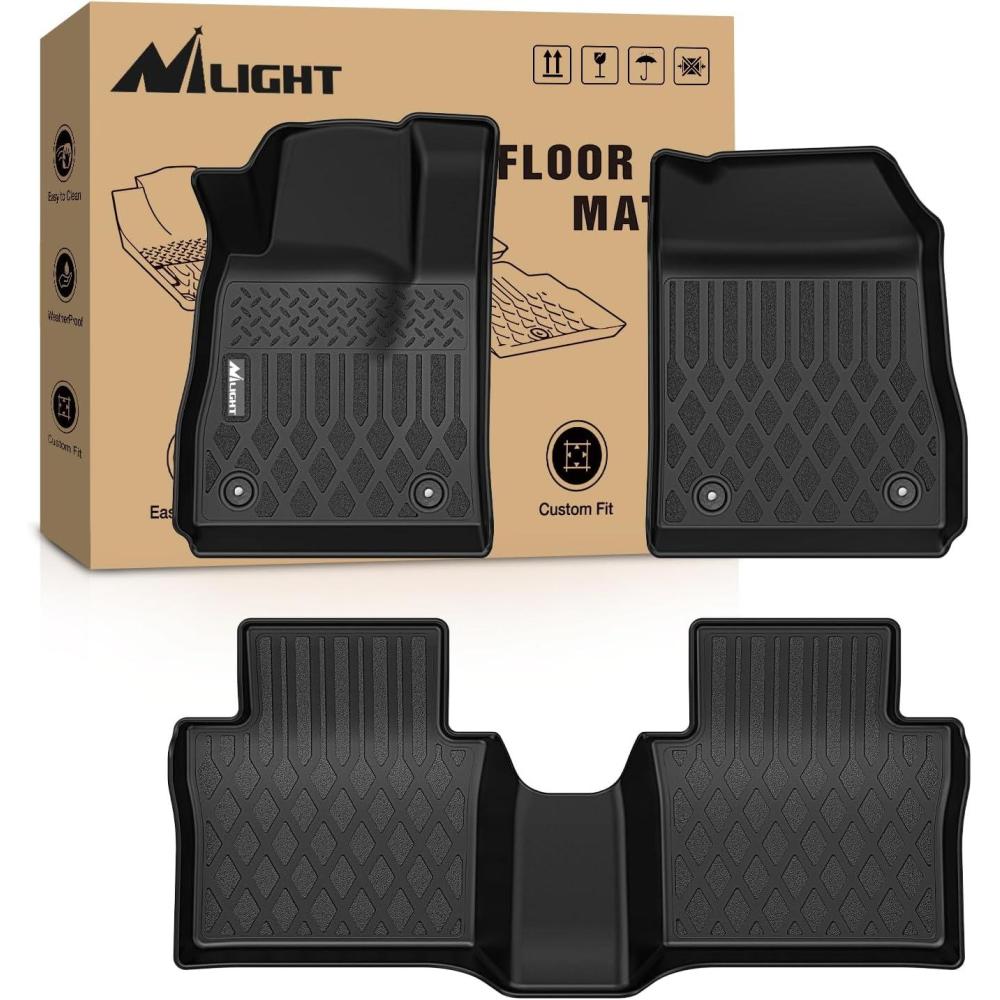imageNilight TPE Floor Mats for 2021 2022 2023 2024 2025 Chevy Chevrolet Tahoe GMC Yukon Cadillac Escalade Bench Seating All Weather Custom Fit Heavy Duty Floor Liners20142020 Chevy Impala