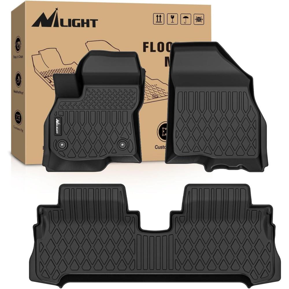imageNilight TPE Floor Mats for 2021 2022 2023 2024 2025 Chevy Chevrolet Tahoe GMC Yukon Cadillac Escalade Bench Seating All Weather Custom Fit Heavy Duty Floor Liners20172023 Chevy Bolt EV