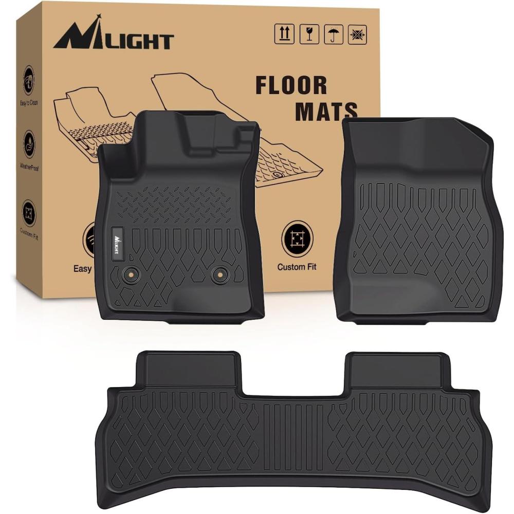 imageNilight TPE Floor Mats for 2021 2022 2023 2024 2025 Chevy Chevrolet Tahoe GMC Yukon Cadillac Escalade Bench Seating All Weather Custom Fit Heavy Duty Floor Liners20212025 Chevy Trailblazer FWD