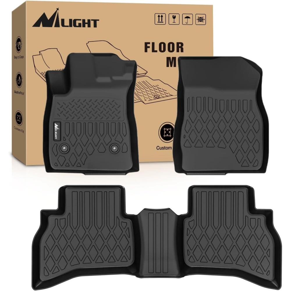 imageNilight TPE Floor Mats for 2021 2022 2023 2024 2025 Chevy Chevrolet Tahoe GMC Yukon Cadillac Escalade Bench Seating All Weather Custom Fit Heavy Duty Floor Liners20212025 Chevy Trailblazer AWD