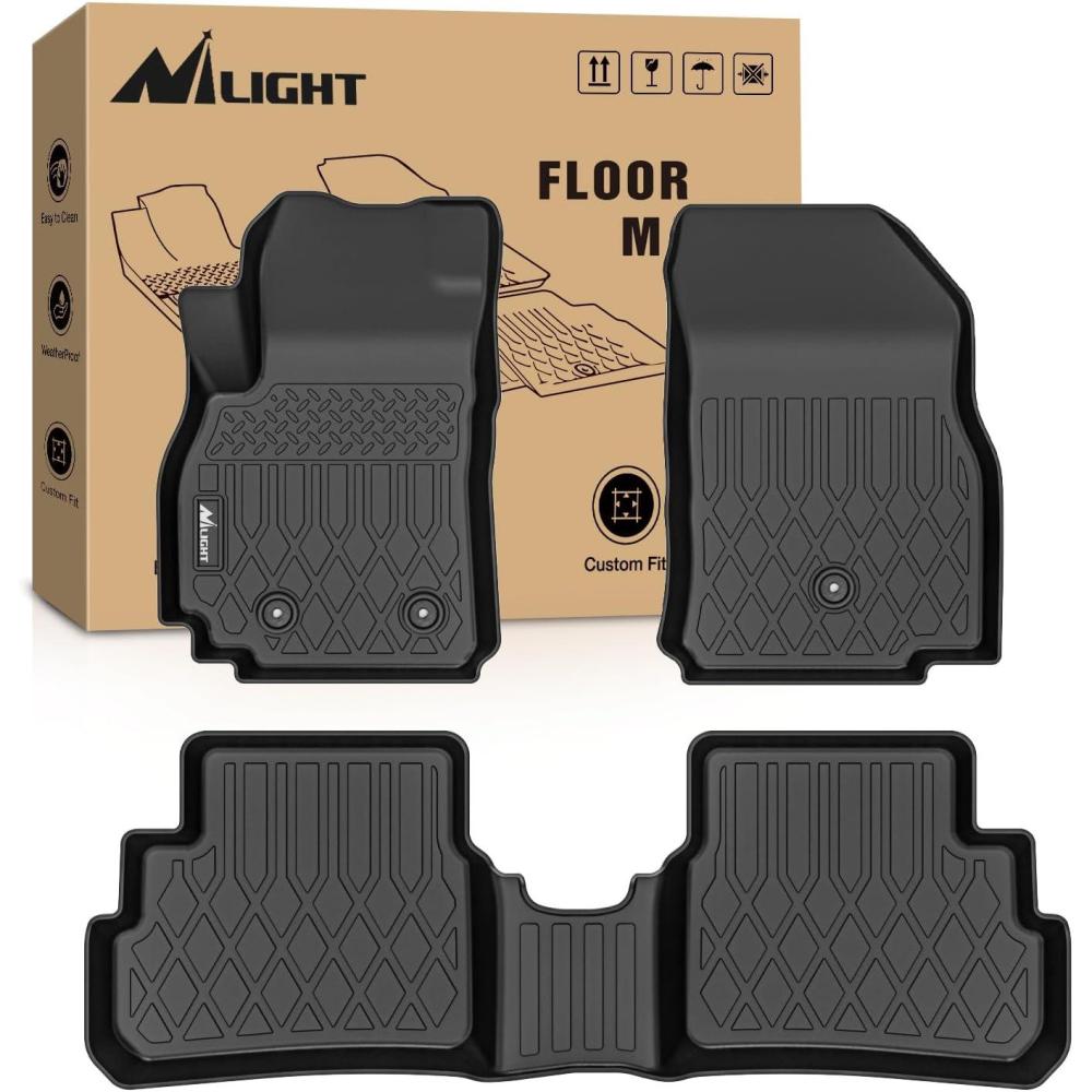 imageNilight TPE Floor Mats for 2021 2022 2023 2024 2025 Chevy Chevrolet Tahoe GMC Yukon Cadillac Escalade Bench Seating All Weather Custom Fit Heavy Duty Floor Liners20172023 Chevy Spark
