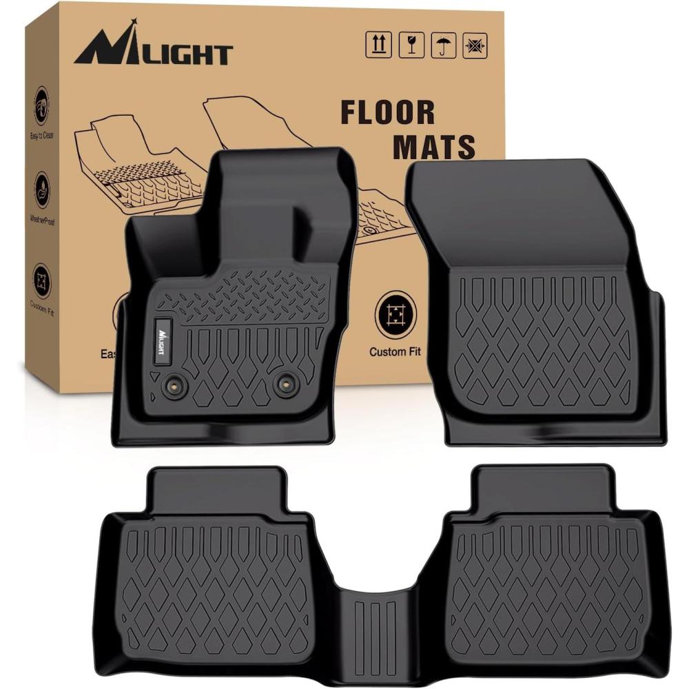 imageNilight TPE Floor Mats for Ford Fusion Lincoln MKZ 2017 2018 2019 2020All Weather Custom Fit Heavy Duty Floor Liners