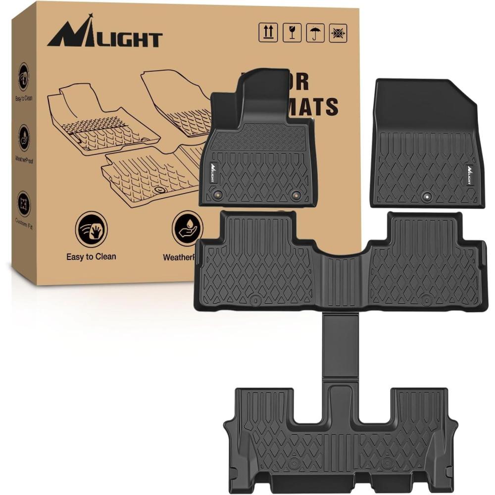 imageNilight TPE Floor Mats for Hyundai IONIQ 5 SE Standard Range SE SEL 2022 2023 2024 2025 Movable ConsoleAll Weather Custom Fit Heavy Duty Floor Liners20202024 Palisade