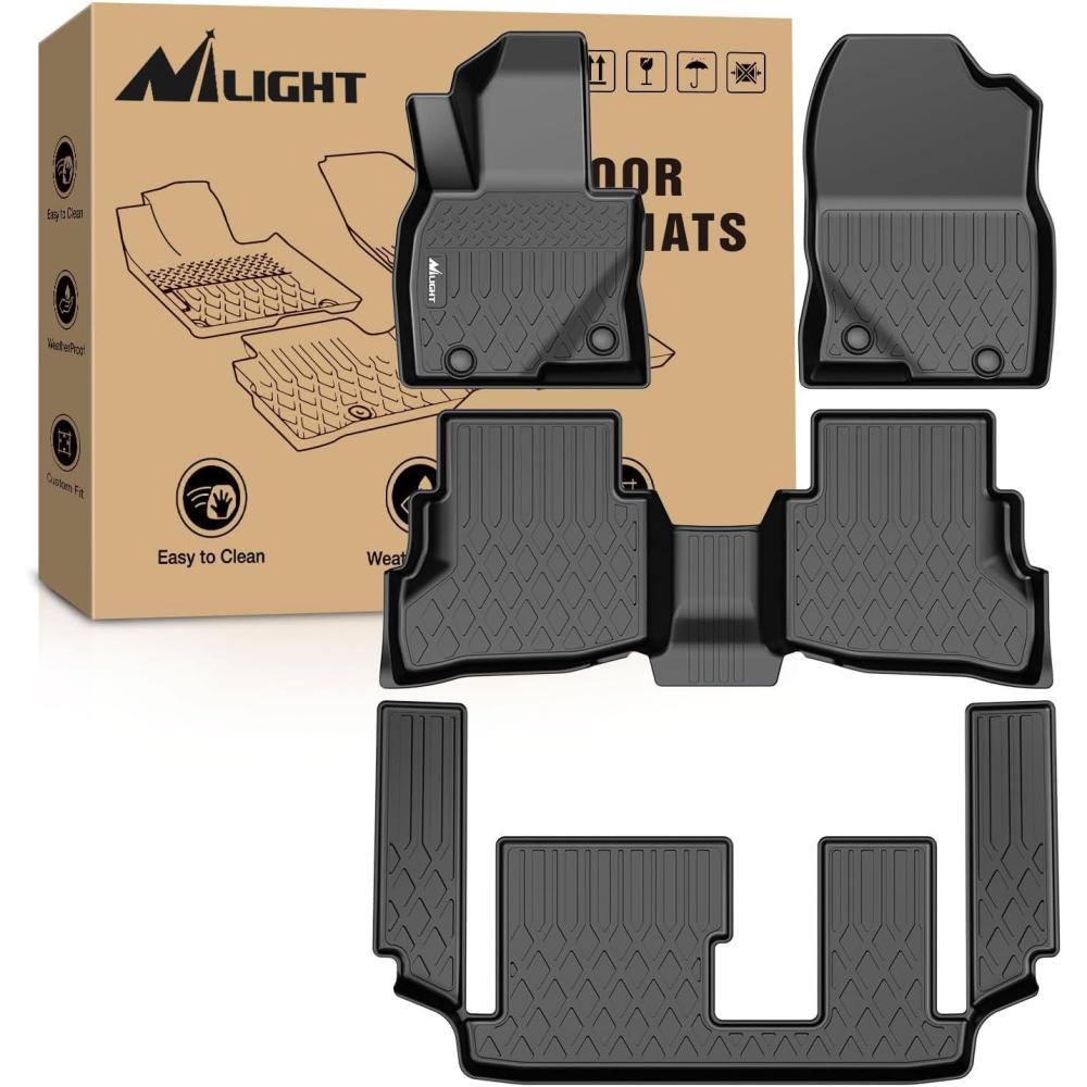 imageNilight TPE Floor Mats for Mazda CX5 CX5 2017 2018 2019 2020 2021 2022 2023 2024 2025 All Weather Custom Fit Heavy Duty Floor Liners20162023 Mazda CX9 7 Seat