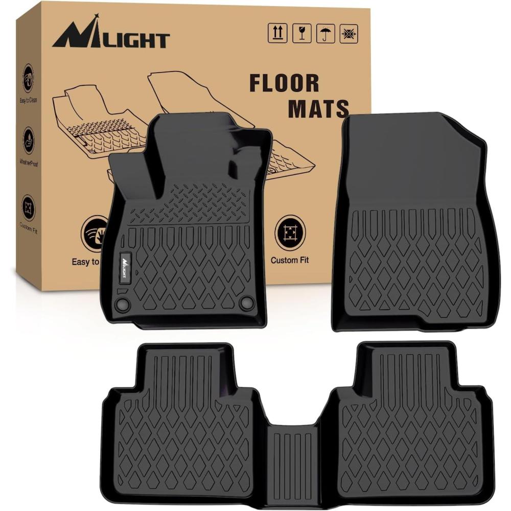 imageNilight TPE Floor Mats for Mitsubishi Outlander PHEV 2023 2024 2025 All Weather Custom Fit Heavy Duty Floor Liners2023 2025 Outlander PHEV Floor Mats