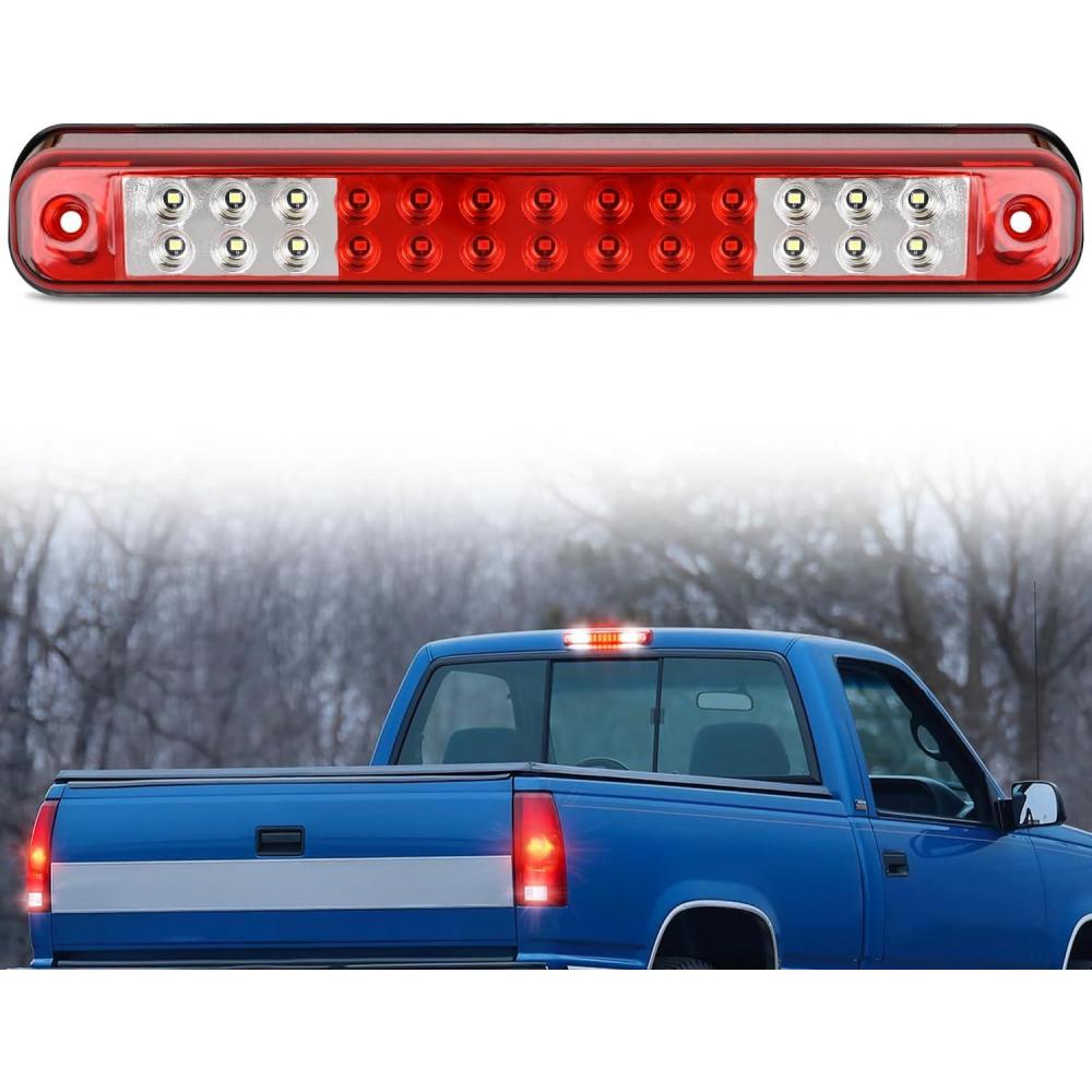 imageNilight Third Brake Light Tail High Mount Stop Upgrade 3rd Stop Lights Replacement for Jeep Wrangler JL JLU 20182023Red Lens