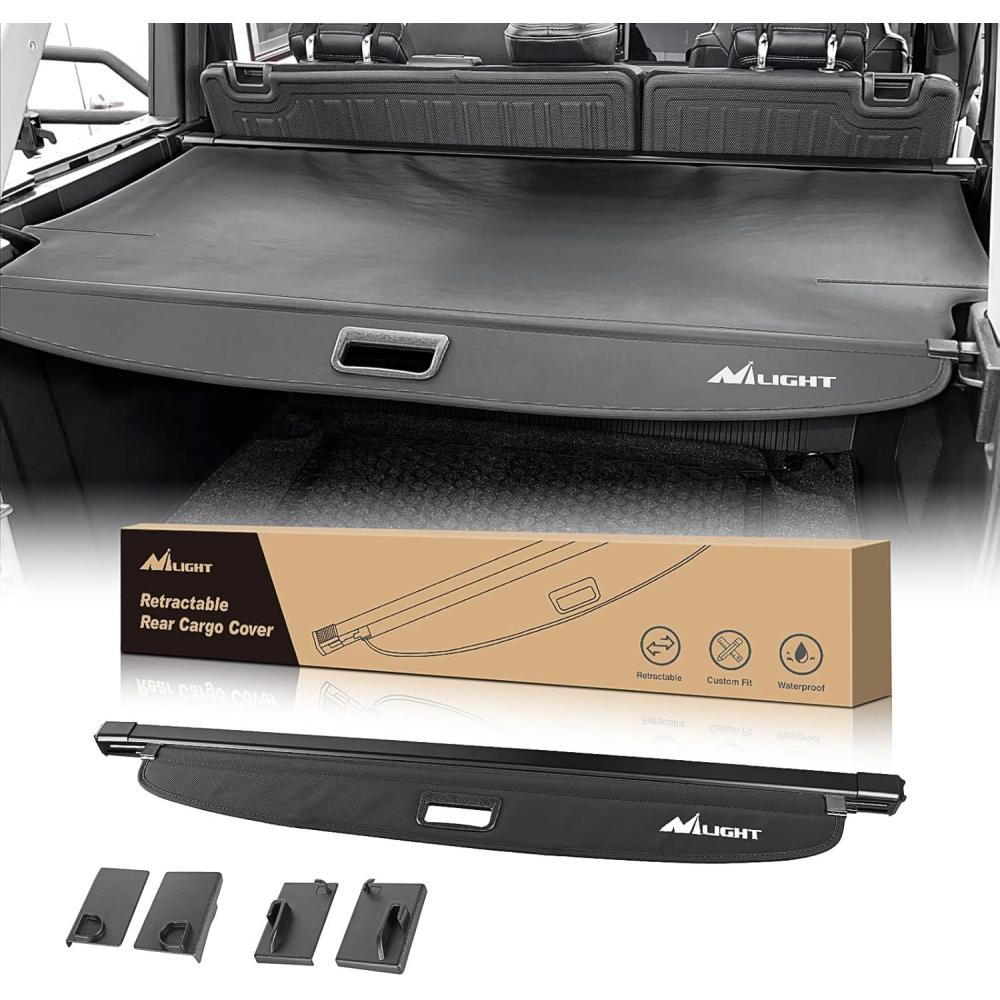 imageNilight Trunk Cargo Cover for Ford Bronco Accessories 2021 2022 2023 2024 2025 4Door Retractable Trunk Cover Security Shade Cargo Cover 1Pack20212025 Ford Bronc 4Door