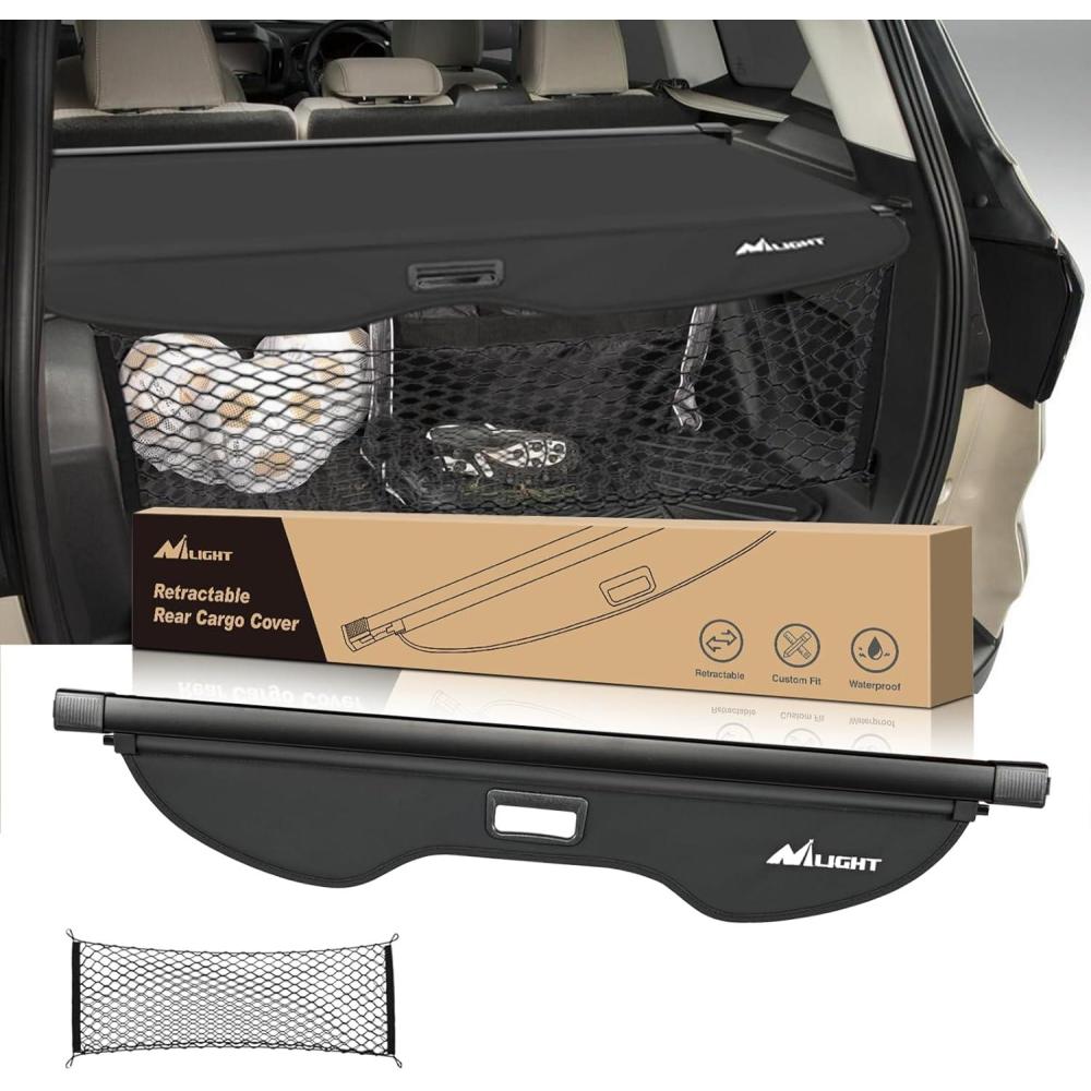 imageNilight Trunk Cargo Cover for Nissan Rogue 2014 2015 2016 2017 2018 2019 2020 Retractable Security Shade Rear Cargo Cover with Trunk Storage Net20132019 Ford Escape