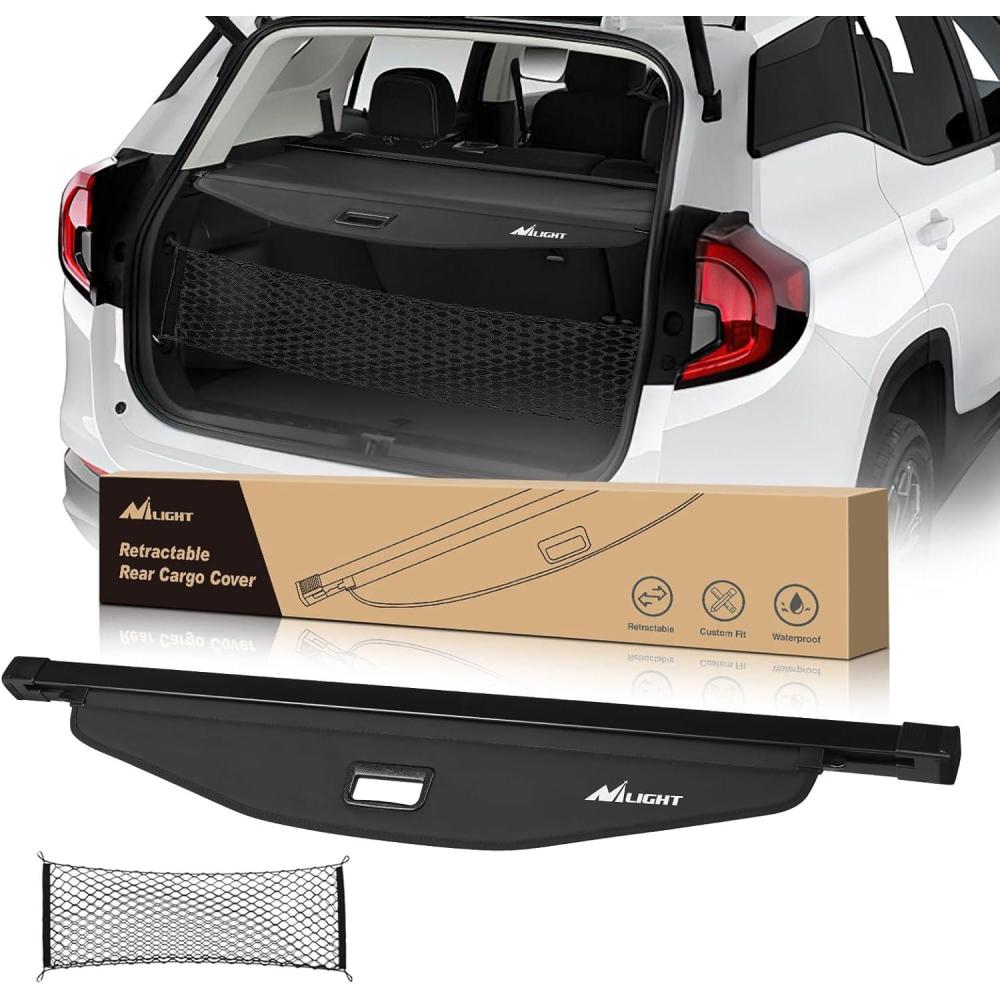 imageNilight Trunk Cargo Cover for Nissan Rogue 2014 2015 2016 2017 2018 2019 2020 Retractable Security Shade Rear Cargo Cover with Trunk Storage Net20182025 Chevy EquinoxGMC Terrain