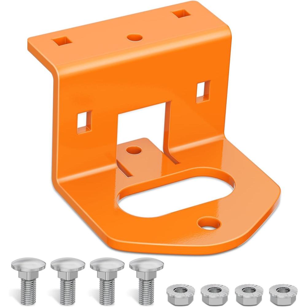 imageNilight Universal Heavy Duty Zero Turn Mower Trailer Hitch Kit Strong Neodymium Magnetic Pin with 4 Bolts 12 RClip Combo Pack Red 6mm ThickLawn Mower Hitch 71514900Orange