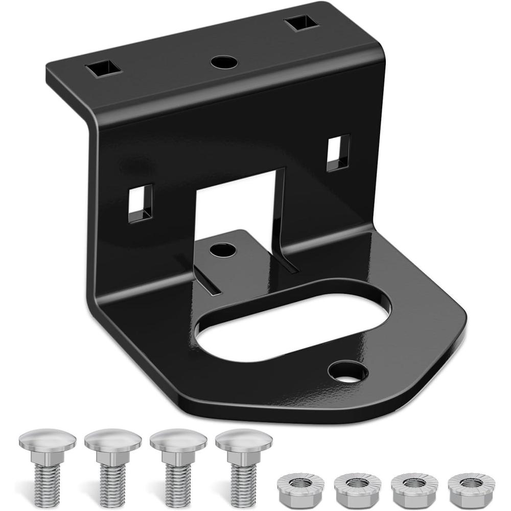 imageNilight Universal Heavy Duty Zero Turn Mower Trailer Hitch Kit Strong Neodymium Magnetic Pin with 4 Bolts 12 RClip Combo Pack Red 6mm ThickLawn Mower Hitch 71514900Black