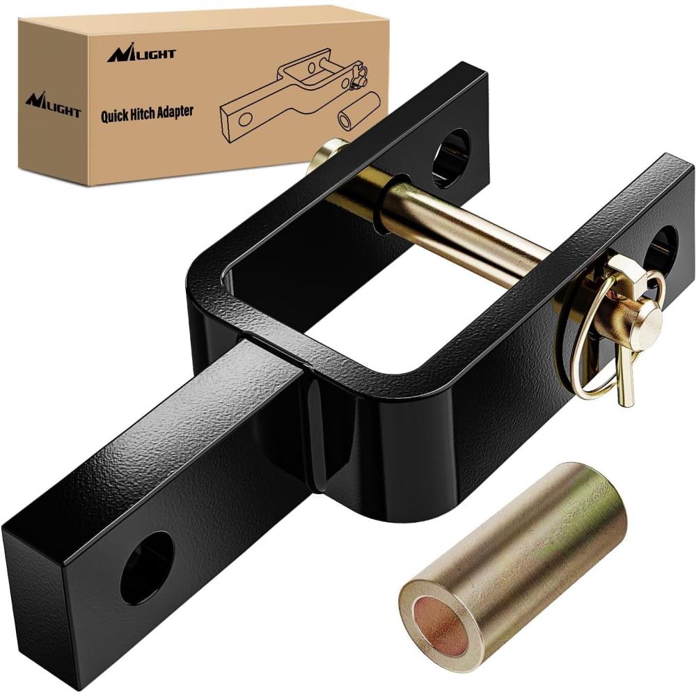 imageNilight Versatile Quick Hitch Adapter with Adapter Sleeve Used to Adjust Top Link Bracket Movements Fits for Category 1 3Point Quick Hitch Tractors