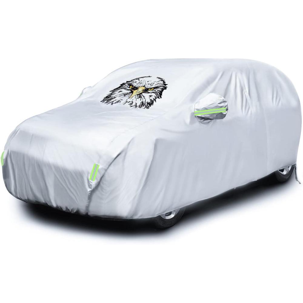 imageNilight Waterproof SUV Car Cover All Weather Snowproof UV Protection Windproof Outdoor Full car CoverOxford Material Door Shape Zipper Design Universal Fit for SUV Length 183 to 190 inchFit SUV Jeep 183 to 190 inch