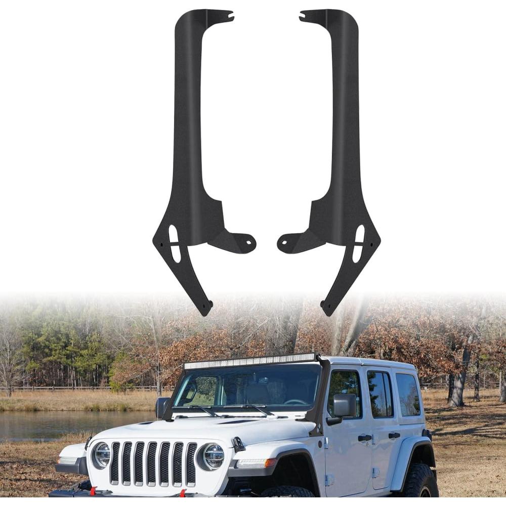 imageNilight Windshield Frame Mounting Bracket for 50 Inch LED Light Bar on Wrangler JK 20072017For 20182024 JL JLU