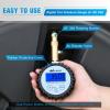 Nilight – 50057A Digital Tire Inflator Deflator with Pressure Gauge 250 PSI Air Chuck and Compressor Accessories with Rubber Hose and Quick Connect Coupler for 0.1 Display Resolution(Digital Tire Gauge)