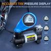 Nilight – 50057A Digital Tire Inflator Deflator with Pressure Gauge 250 PSI Air Chuck and Compressor Accessories with Rubber Hose and Quick Connect Coupler for 0.1 Display Resolution(Double Cylinder Air Compressor Pump)