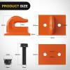 Nilight 2PCS Tractor Bucket Grab Hook 3/8” Heavy Duty Drop Forged Steel Bolt On Zinc-Coated Cast Tow Max 15000 LBS Orange(Orange)