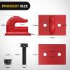 Nilight 2PCS Tractor Bucket Grab Hook 3/8” Heavy Duty Drop Forged Steel Bolt On Zinc-Coated Cast Tow Max 15000 LBS Red
