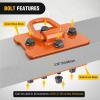 Nilight 2Pcs 1/2″ D Rings for Trailers Heavy Duty Trailer Tie Down Rings, Incl. Mounting Hardware, Forged Steel Bolt-On Grab with Back Plates Compatible with Tractor RV UTV Truck, Max 12000Lbs, Orange