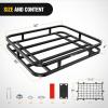 Nilight 32”×26”×4” RV Bumper Mounted Cargo Rack Carrier with Net Fits 4-inch or 4-1/2-inch Bumpers Heavy Duty Luggage Holder Basket for RV Camping Traveling Capacity 350LBS