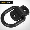 Nilight 4 PCS D Ring Tie Down Anchor 1/2″ Heavy Duty Rings with Screws Bolts on Trailer Truck Bed Cargo 12000 Lbs Break Strength Hook Black