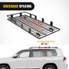 Nilight 51″ X 36″ X 5″ Universal Roof Rack Cargo Basket Heavy-Duty 200LBS Capacity Rooftop Cargo Carrier Luggage Holder & Soft Waterproof|Cargo Bag|Net|Ratchet Straps for SUV Truck Vehicle(84″x 39″x 6″ Roof Basket)