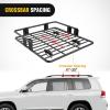 Nilight 51″ X 36″ X 5″ Universal Roof Rack Cargo Basket Heavy-Duty 200LBS Capacity Rooftop Cargo Carrier Luggage Holder & Soft Waterproof|Cargo Bag|Net|Ratchet Straps for SUV Truck Vehicle(43″x 39″x 6″ Roof Basket)
