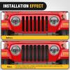 Nilight 7Pcs Front Grille Trims Inserts Cover Guard Fit for 1997 1998 1999 2000 2001 2002 2003 2004 2005 2006 Wrangler TJ & Unlimited(For 1997-2006 TJ)