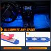 Nilight 8PCS Truck Pickup Bed Light 24LED Blue Cargo Rock Lighting Kits with Switch for Van Off-Road Under Car Side Marker Foot Wells Rail