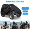 Nilight ATV Cover Waterproof 420D Heavy Duty Ripstop Material 4 Wheeler Quad Cover All Season Weather UV Protection for Kawasaki Yamaha Polaris Suzuki Honda(Black XXXL)(XL – 82”L x 47”W x 45”H)