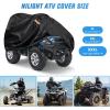 Nilight ATV Cover Waterproof 420D Heavy Duty Ripstop Material 4 Wheeler Quad Cover All Season Weather UV Protection for Kawasaki Yamaha Polaris Suzuki Honda(Black XXXL)(XXXL – 100”L x 43”W x 47”H)