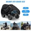 Nilight ATV Cover Waterproof 420D Heavy Duty Ripstop Material 4 Wheeler Quad Cover All Season Weather UV Protection for Kawasaki Yamaha Polaris Suzuki Honda(Black XXXL)(XXL – 86”L x 38”W x 48”H)