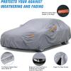 Nilight Car Cover Waterproof All Weather for Truck, Heavy Duty Outdoor Rain Sun UV Protection With Zipper Cotton, Extra Thick, Universal Fit (Up to 210″, Max Cab Length 126″)(A1 Fit Sedan-Length (178″ To 185″))