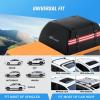Nilight Car Roof Bag 21 Cubic Feet Waterproof Rooftop Cargo Carrier,Suitable for All Vehicle with/Without Rack – Waterproof Zip,Reflective Strip,Anti-Tear 840D PVC, with Anti-Slip Mat(15 Cubic Feet)