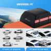 Nilight Car Roof Bag 21 Cubic Feet Waterproof Rooftop Cargo Carrier,Suitable for All Vehicle with/Without Rack – Waterproof Zip,Reflective Strip,Anti-Tear 840D PVC, with Anti-Slip Mat(21 Cubic Feet)