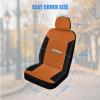 Nilight Car Seat Cover 2PCS Black Brown Breathable Mesh Interior Covers with Removable Headrest Airbag Compatible Universal for Cars Truck and SUV Front Seats(Black Brown Combo)
