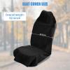 Nilight Car Seat Cover 2PCS Black Brown Breathable Mesh Interior Covers with Removable Headrest Airbag Compatible Universal for Cars Truck and SUV Front Seats(Black Terry Fabric)
