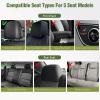 Nilight Car Seat Covers Custom Fit 2005-2024 Toyota Tacoma Double Extended Crew Cab Waterproof Leather Cushion Full Set with Split Bench 40/60 for SR5 TRD Sport Limited(Full Sets 5 Seat)