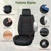Nilight Car Seat Covers Custom Fit 2005-2024 Toyota Tacoma Double Extended Crew Cab Waterproof Leather Cushion Full Set with Split Bench 40/60 for SR5 TRD Sport Limited(Full Sets 5 Seat)