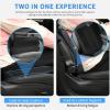 Nilight Car Seat Cushion Black Leather Breathable Mesh Splicing Cushion Memory Foam Suitable for Daily Life Driving Relieves Sciatica and Tialbone Pain Improves Drive Visibility(Black Leather)