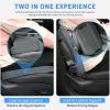 Nilight Car Seat Cushion Black Leather Breathable Mesh Splicing Cushion Memory Foam Suitable for Daily Life Driving Relieves Sciatica and Tialbone Pain Improves Drive Visibility(Grey Leather)