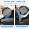 Nilight Car Seat Cushion Black Leather Breathable Mesh Splicing Cushion Memory Foam Suitable for Daily Life Driving Relieves Sciatica and Tialbone Pain Improves Drive Visibility(Grey Velvet)
