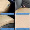 Nilight Car Seat Cushion Cover Beige Leather Front Seats Waterproof Anti-Slip with Storage Bag Wraps Bottom Fits Cars Sedan Van SUV Truck(Beige Triangle)