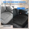 Nilight Car Seat Cushion Cover Beige Leather Front Seats Waterproof Anti-Slip with Storage Bag Wraps Bottom Fits Cars Sedan Van SUV Truck(Black Rhombus)