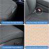 Nilight Car Seat Cushion Cover Beige Leather Front Seats Waterproof Anti-Slip with Storage Bag Wraps Bottom Fits Cars Sedan Van SUV Truck(Grey Triangle)